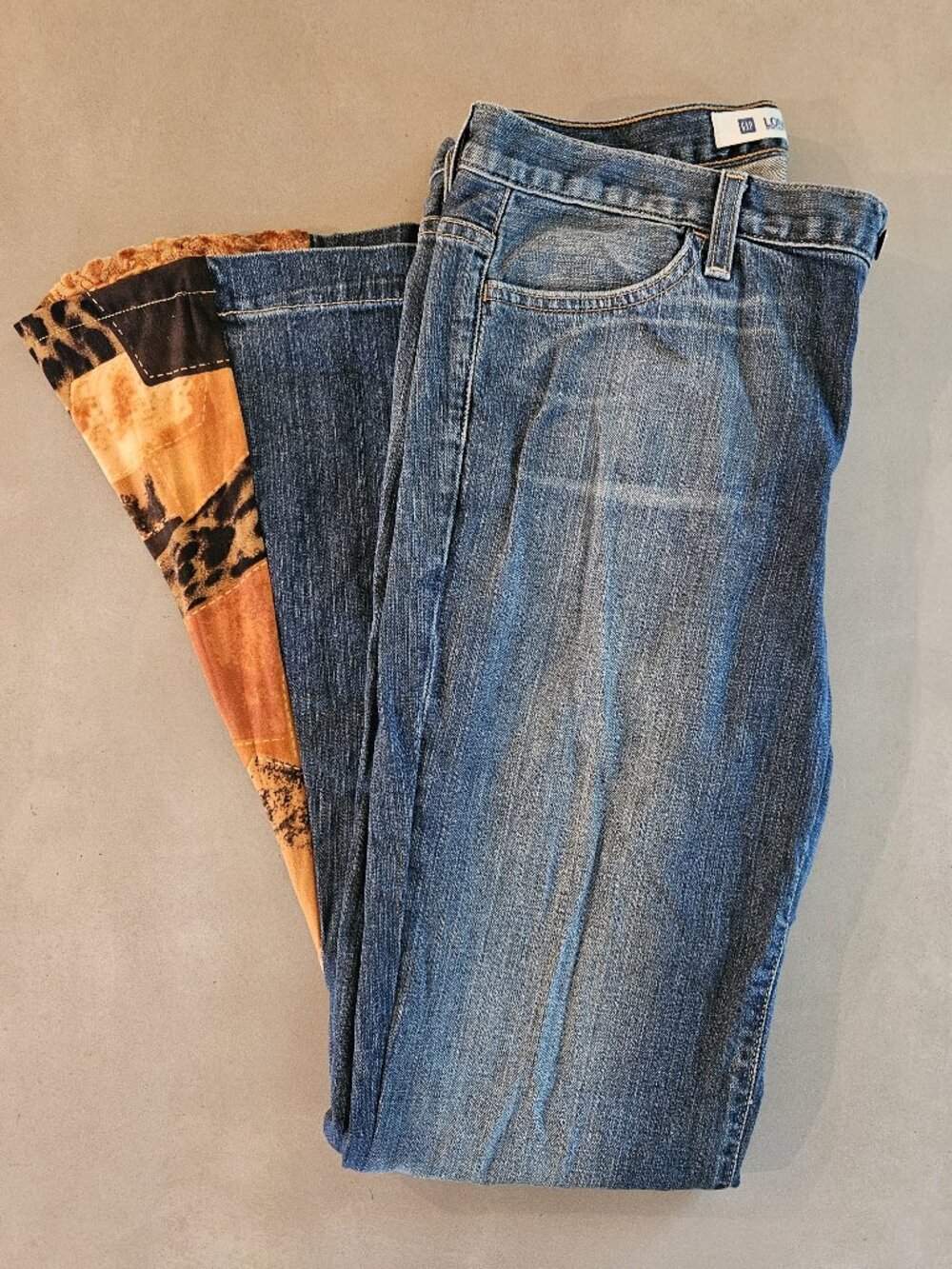 GAP Women's Long & Lean Stretch Denim Jeans Custom Fabric Flair Leg 12 Regular